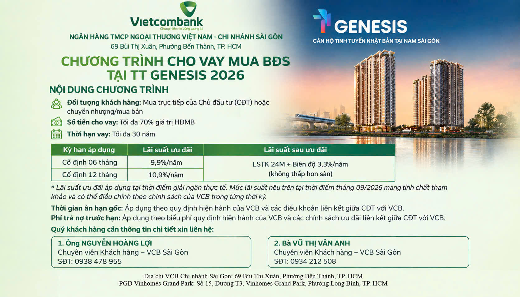 TT GENESIS CAPITAL NHÀ BÈ CHIẾT KHẤU HẤP DẪN TỪ CĐT TT GENESIS CAPITAL NHÀ BÈ CHIẾT KHẤU HẤP DẪN TỪ CĐT